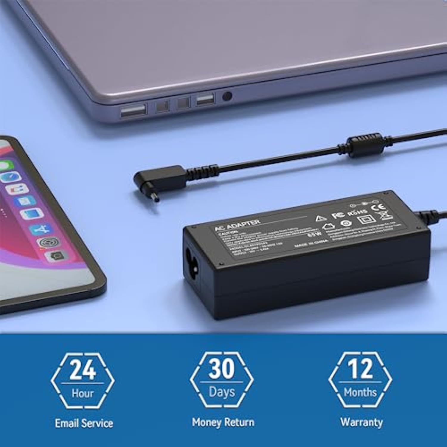 65W N15Q9 N15Q8 19V 2.37A Laptop Charger For Acer Chromebook Cb3-532 C720 C740