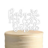 Gray Snowflake Cake Topper for Winter Baby Shower & New Year