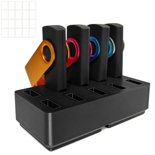 Flash Drive Desk Organizer Stand Usb Holder Storage Electronic Accessories Organizer For Usb Flash Drive Stand, Thumb Drive Holder, Jump Drive Stands, Black