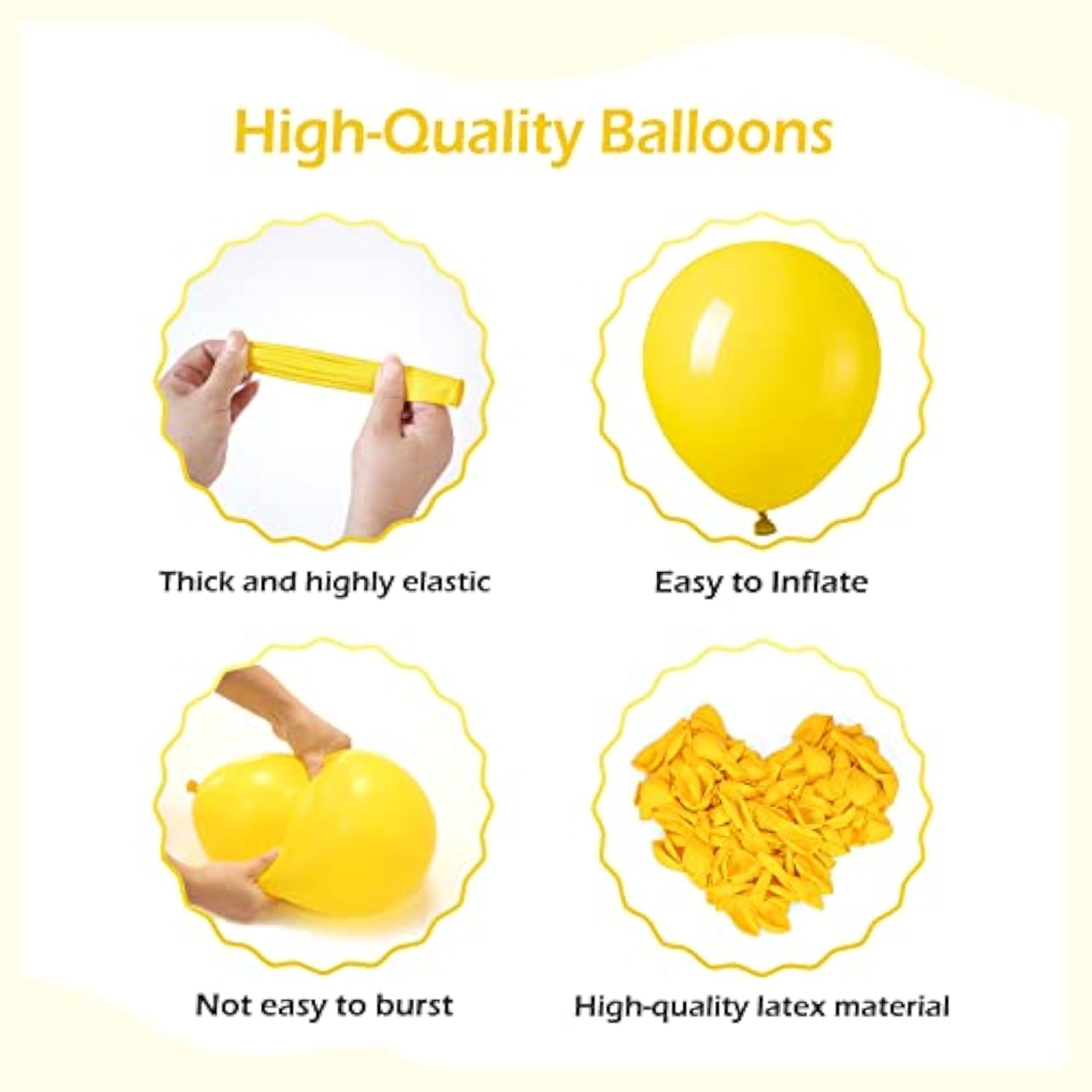 110pcs Yellow Balloon Arch Kit, Various Sizes for Birthday, Baby Shower, Wedding