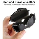 Leather Case For Beats Studio Buds/Studio Buds Plus 2021/2023, Full-Body Soft Shell Protective Leather Case Cover With Keychain Compatible With Apple Beats Studio Buds Charging Case Black