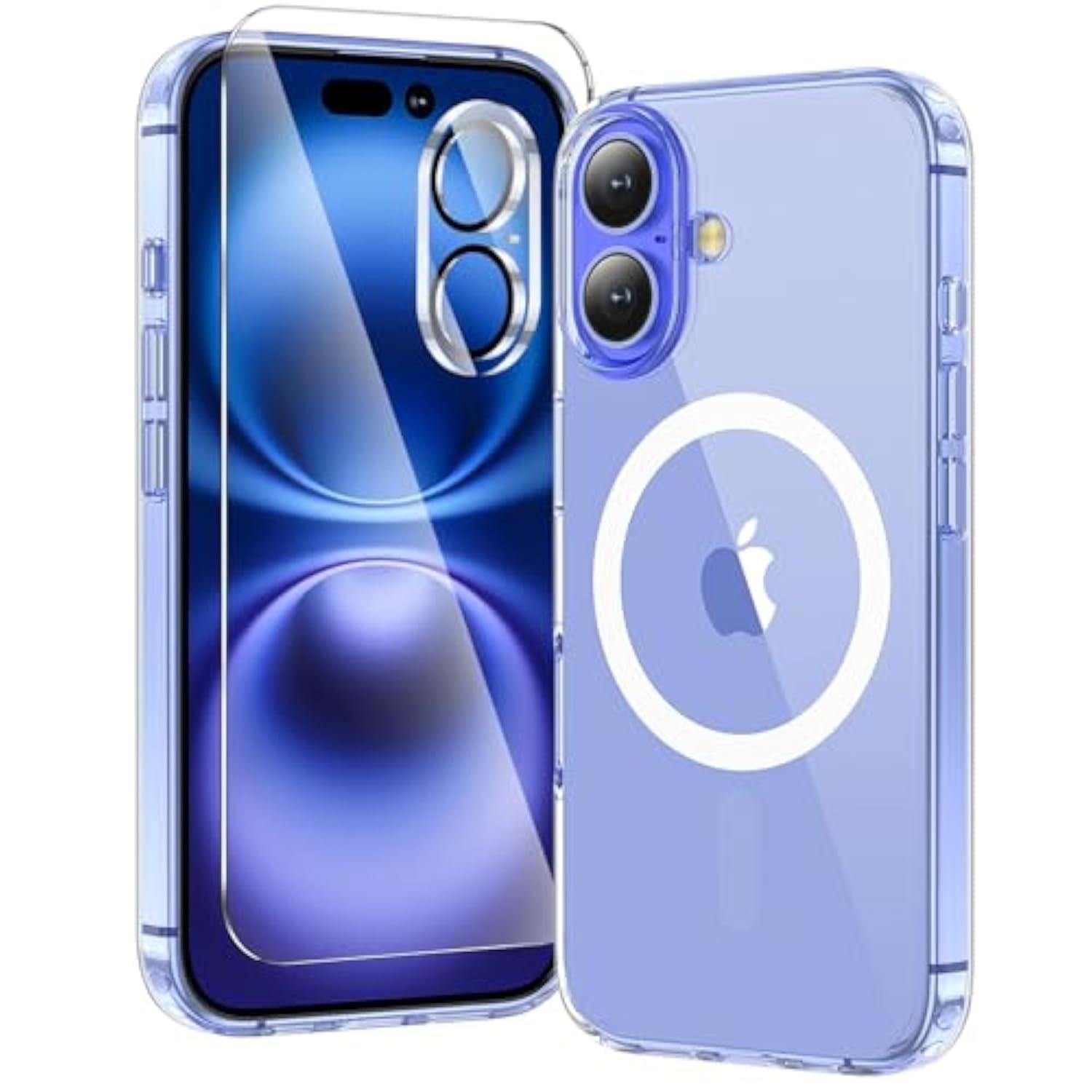 3 In 1 For Iphone 16 Case Clear With Magsafe, Not Yellowing, Screen Protector*1 Camera Lens Protector*1, Military-Grade Protection For Iphone 16 Phone Case 6.1 Inch Clear