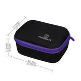 Hard Travel Case For Logitech Ergo M570/M575/M575S/ Logitech Mx Ergo S/Mx Ergo/Nulea M501/M509 Wireless Trackball Mouse (Case Only) (Oxford, Black & Purple)