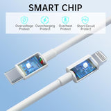 5Pack Pd Fast Charging Cable, ?Mfi Certified, 6.6Ft*5? Compatible With Iphone 14 13 12 11 Pro Max Xs Xr X 8 Plus, Ipad, Airpods, Usb C To Lightning Cable