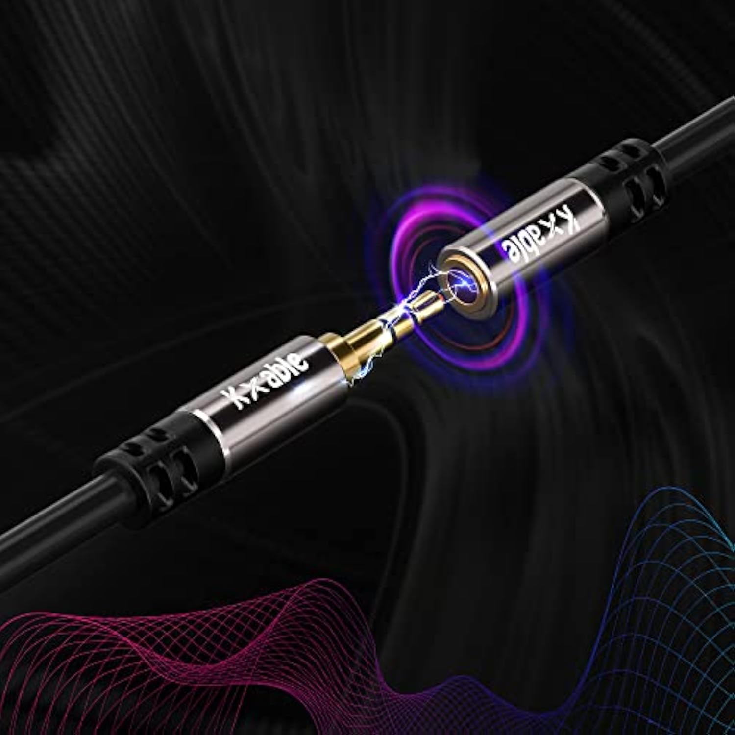 25Ft 3.5Mm Male To Female Auxiliary Audio Stereo Cable Extension - Gold Plated Connectors, Hi-Fi Sound, Black (With 5 Pcs Cable Ties)