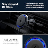 Spigen OneTap Pro 3 Cryomax (Fast Charging with Ultra-Quiet Noiseless Cooling) Wireless MagSafe Car Mount Charger Airvent Hook Designed for iPhone 16 Pro Max, 16 Pro, 16 Plus, 15, 14, 13, & 12 Series