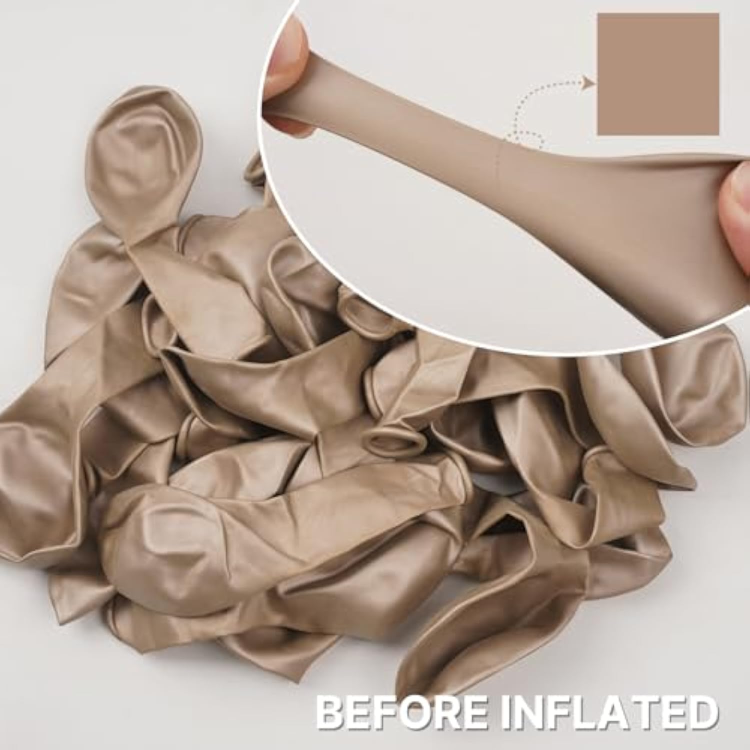 Metallic Champagne Gold Balloons, 50 Pcs 5 Inch Champagne Gold Metalli