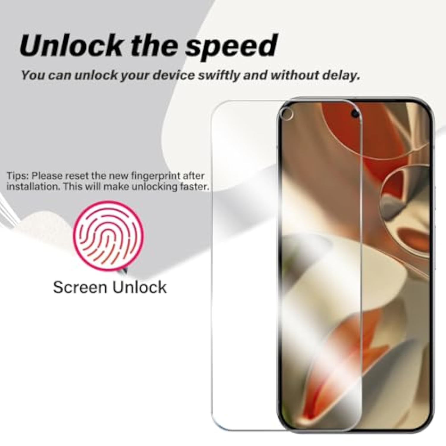 For Pixel 9 Pro Xl Tempered Glass Screen Protector + Camera Lens Protector [2 + 2 Pack]Ultrasonic [Fingerprint Unlock][Anti-Scratch][Case Friendly] Clear Hd Protective Film For Google Pixel 9 Pro Xl 5G