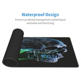 Marijuana Pot Leaf Weed Skull Mouse Pad, Large 31.5 X 11.8 In Rubber Base Keyboard Mouse Mat Desk Pad