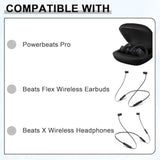 4 Pairs Replacement Eartips For Powerbeats Pro Earbuds With Cleaning Pen, Replacement Silicone Ear Tips Set - Small, Medium, Large And Double Flange, Anti-Slip Replacement Accessories (Black)