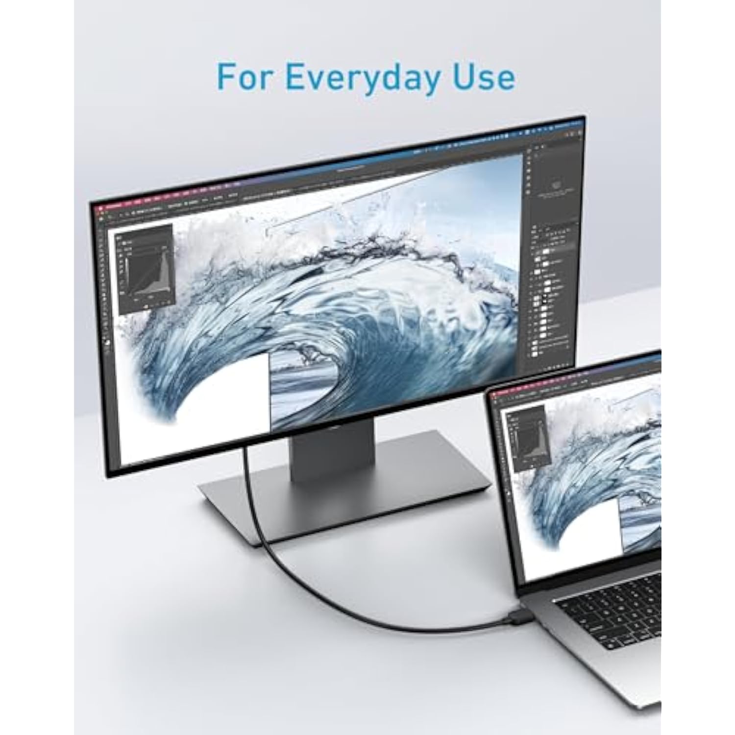 Anker HDMI Cable 8K@60Hz, 6ft Ultra HD 4K@120Hz HDMI to HDMI Cord, 48 Gbps Cer