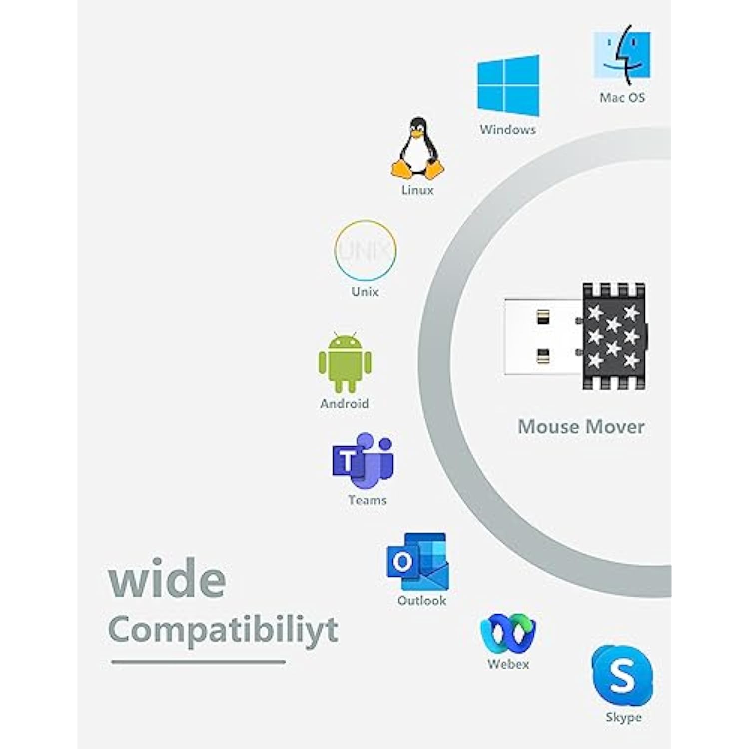 Mouse Jiggler Undetectable,Mouse Mover Device Has Two Swing Modes Jiggle And M