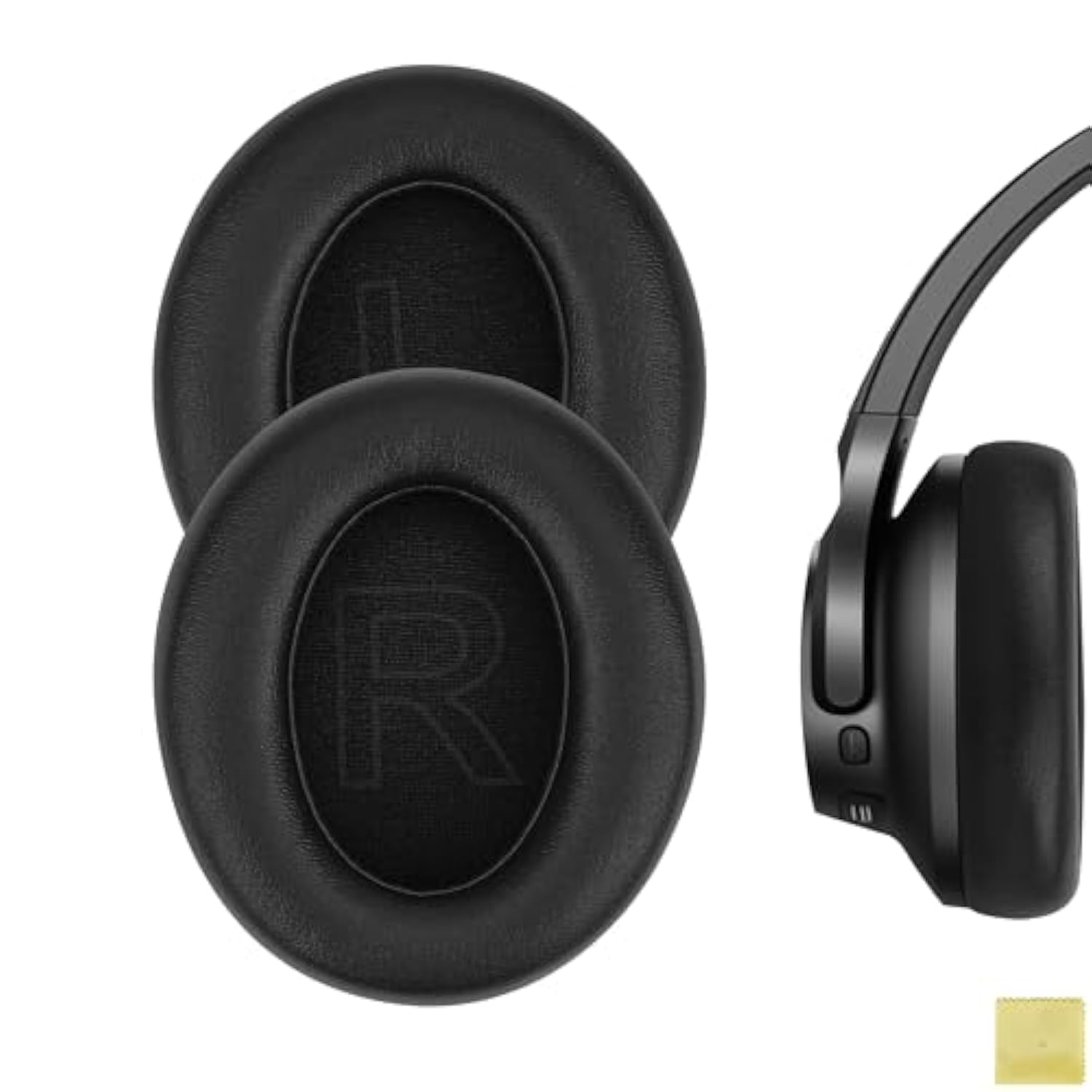 Geekria QuickFit Replacement Ear Pads Compatible with Soundcore Q11i Wireless Headphones, Ear Cushions (Black)