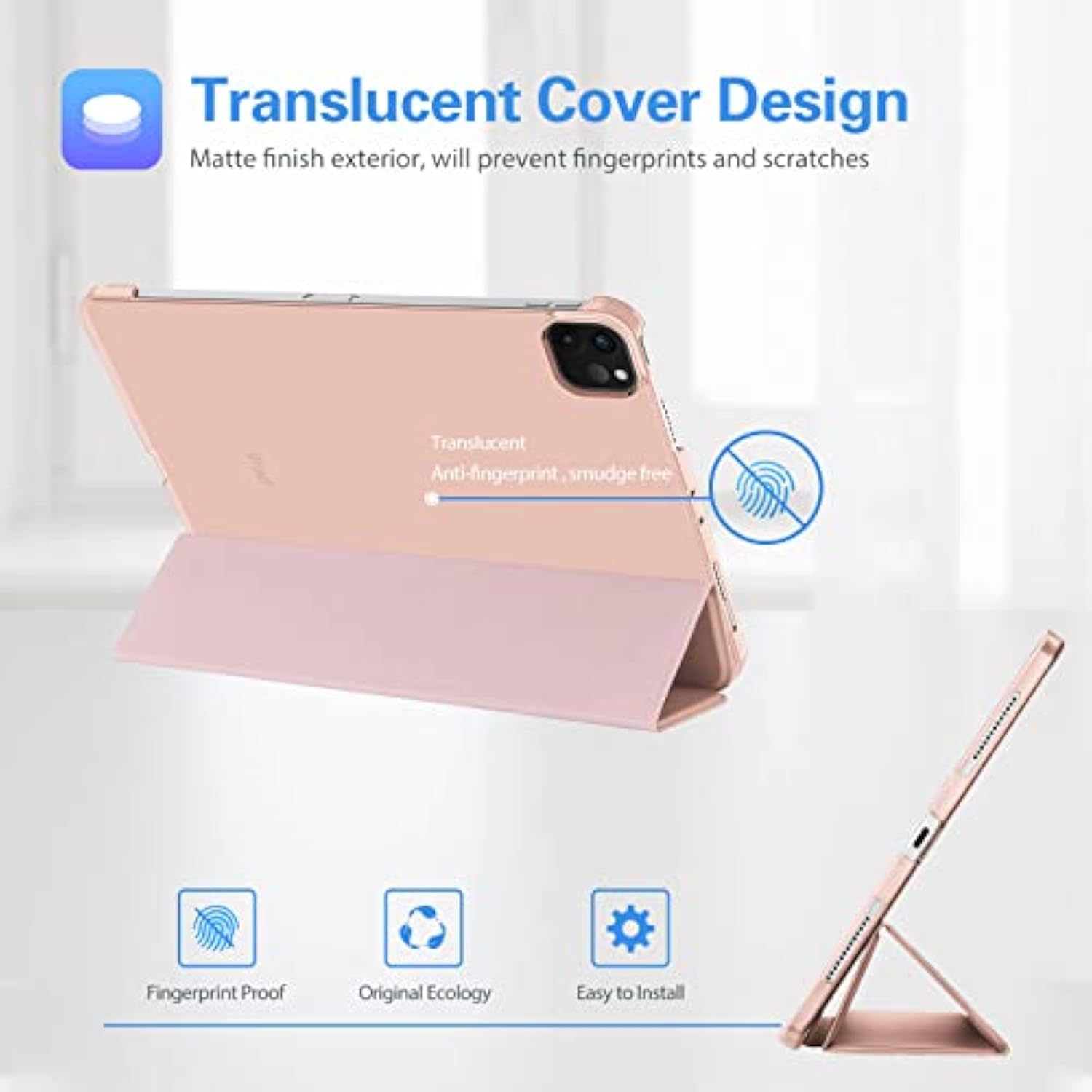 ProCase Cover for iPad Pro 11 Inch Case 2022/2021/2020/2018, Slim Stand Hard B
