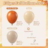 156pcs Fall Balloon Arch Kit Burnt Orange Sand White Nude Balloons for Wedding Baby Shower Party