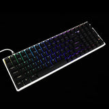 Double Shot 108 Dyed Pbt Shine Through Oem Profile Keycap Rainbow Carbon Sunse