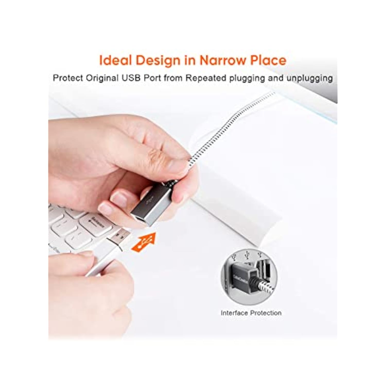 CableCreation Short USB 3.0 Extension Cable 1FT, USB 3.0 A Male to Female Extension Cable Extender Cord for VR, PlayStation, Keyboard, Printer, Space Gray 0.3M