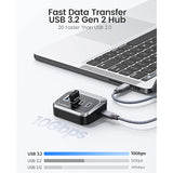ORICO USB Hub 10Gbps with 2 USB A Ports+2 USB C Ports, USB 3.2 Gen 2 Hub with
