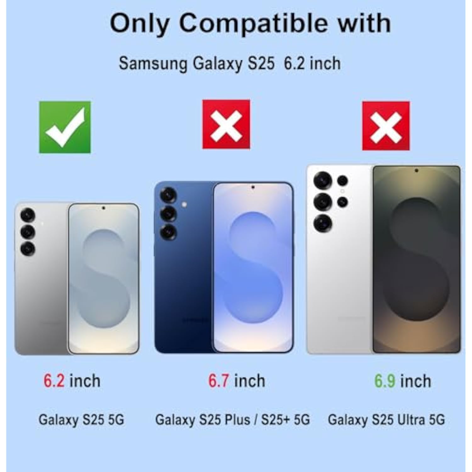 2 Pack Anti Blue Light Tempered Glass Screen Protector For Samsung Galaxy S25. Eye Protection Tempered Glass Film,No Bubbles,9H, Hd, Blue Light Blocking Film For Galaxy S25 6.2”
