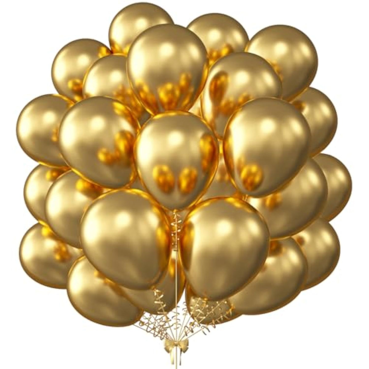 12 Inch Metallic Gold Balloons, 50 Pcs Latex Helium Metallic Balloons For Kid'S Birthday Party, Baby Shower, Wedding, Graduate Party Decorations