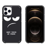 For Iphone 12/12 Pro Case, Cute [Don'T Touch My Phone] Shockproof Dual Layer Protective Silicone Plastic Cover For Girls Women Boys Men Phone Case (Iphone 12 / Iphone 12 Pro 6.1-Inch)