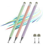 Stylus Pen For Touchscreen,3Pcs 2In1 High Precision Sensitivity Stylus, Suitable For Iphone/Ipad/Android Stylus For Ipad,Compatible With All Touch(Green/Purple/Rose Gold + 4Tips)