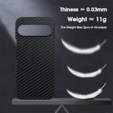 For Google Pixel 10 Pro Xl Case Slim Thin Carbon Fiber Design Phone Cover, Caseless Feel, Matte Anti-Scratch Shockproof Enhanced Grip Minimalist Striped Case For Google Pixel 10 Xl,Black