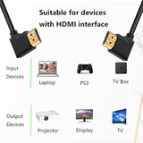 4K Hdmi Cable 1.4,90 Degrees Angle Hdmi Male To Male Cable 4K@30Hz,Gold-Plated