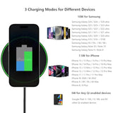 Wireless Charger For Samsung Galaxy S25 Ultra S24 Plus S23 S22 S21 S20 S10 S9 S8, Galaxy Note 20 10 9 8; Fast Wireless Charging Pad Compatible With Iphone 16 Pro Max 15 14 13 12 11 Xs Xr X