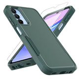 For Galaxy A15 5G Phone Case, [Military Grade Drop Tested] With Hd Screen Protector, Dual Layer Protective Heavy Duty Cell Phone Cover Non-Slip Shockproof Case For Samsung Galaxy A15 5G (Dark Green)