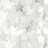 Glitter-Silver Party-Decorations Star Christmas Garland - 62Ft Birthday Twinkle Little Star Hanging Streamers Banner,Bachelorette Engagement Wedding New Years Supplies Decor