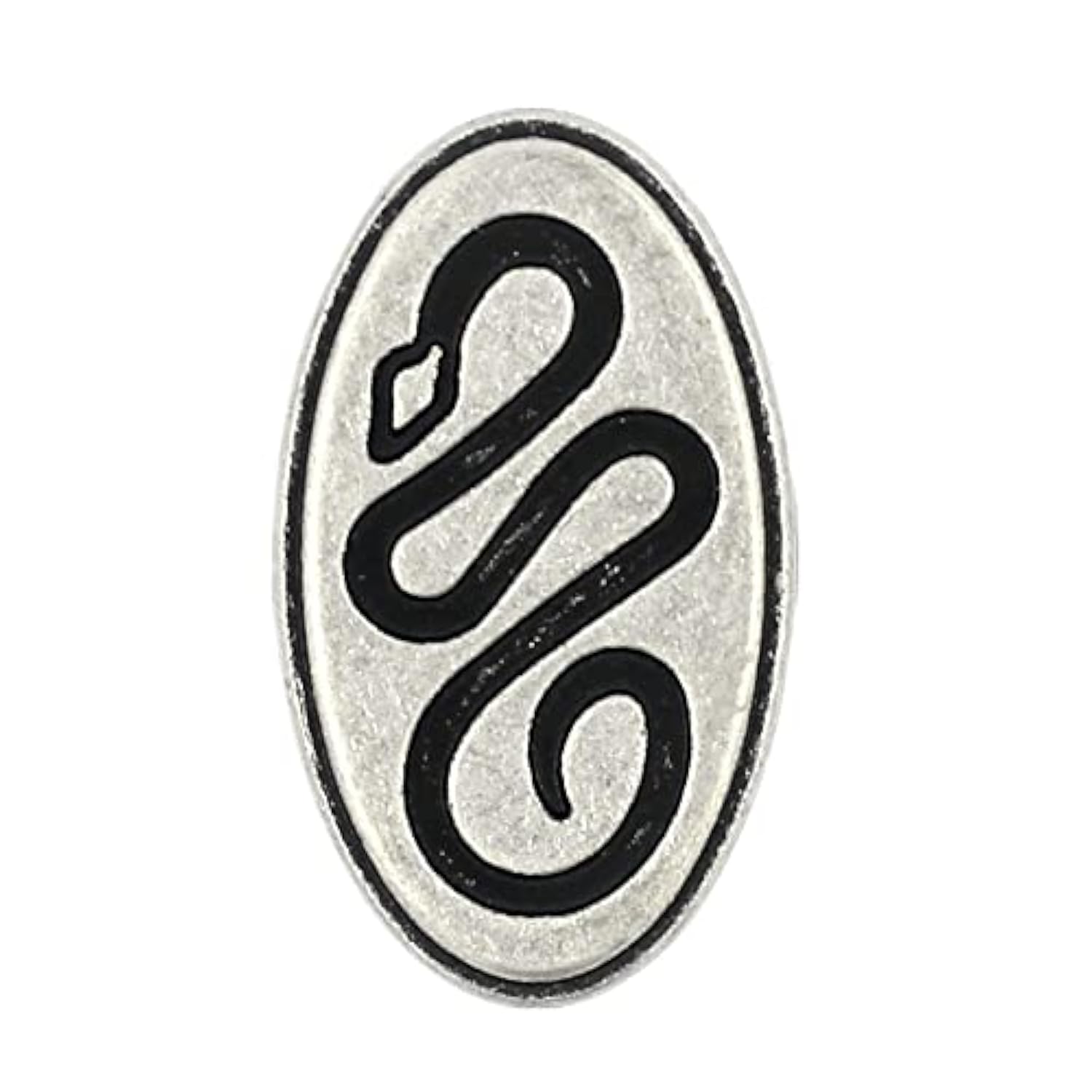 12 Pieces Sidewinder Snake Oval Metal Shank Buttons. 25Mm (1 Inch) (An