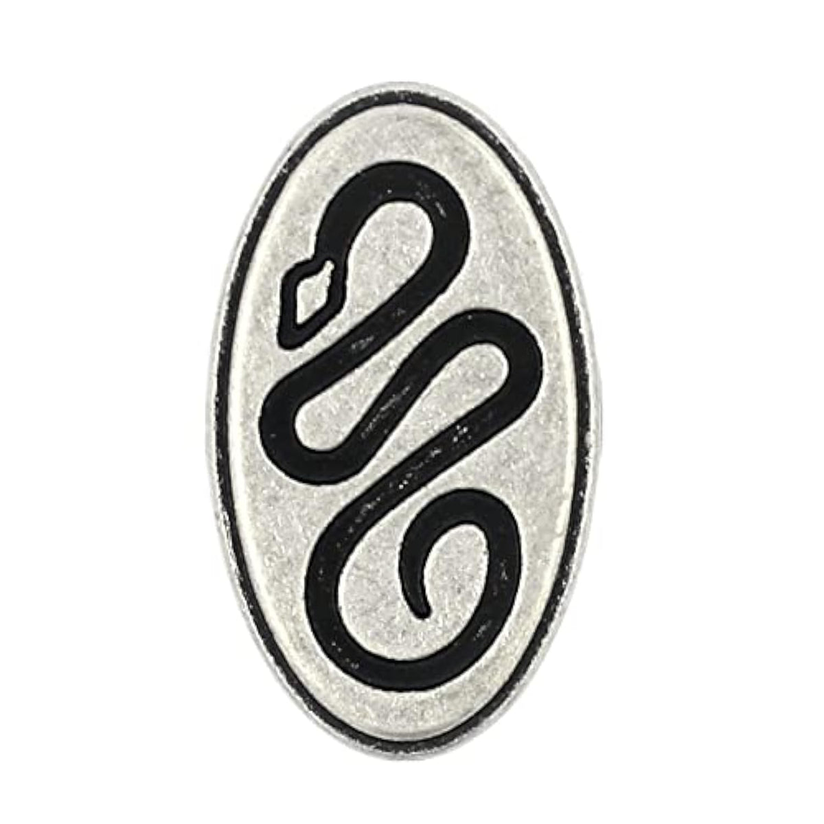 12 Pieces Sidewinder Snake Oval Metal Shank Buttons. 25Mm (1 Inch) (An
