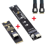 cablecc NGFF M-Key NVME Male to Female Extension Cable with SFF-8654 Connector