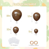 114-Pc Dark Brown Balloon Garland Kit Assorted Sizes for Party Decorations