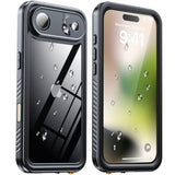 For Iphone 17 Air Case, Ip68 Waterproof Shockproof Case, [Built-In Screen Protector] - 12 Ft Military Dropproof - Full Body Heavy Duty Rugged Phone Cover 6.5 Inches - Black/Clear