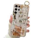 for Galaxy S25 Ultra Case Wrist Band Kickstand Cover Ultra Slim IMD Animal Pattern Shockproof Protection Holder Cover for Samsung Galaxy S25 Ultra 5G