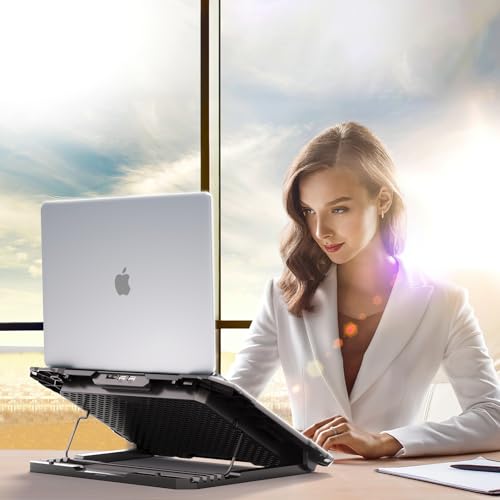Laptop Cooling Pad With 8 Cooling Fans, Cooling Pad For Laptop Fan 13-15.6 Inch, Laptop Cooler Stand With 6 Height Adjustable, Notebook Cooler Pad With Two Usb Port [2025 Version]