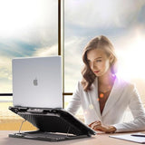 Laptop Cooling Pad With 8 Cooling Fans, Cooling Pad For Laptop Fan 13-15.6 Inch, Laptop Cooler Stand With 6 Height Adjustable, Notebook Cooler Pad With Two Usb Port [2025 Version]