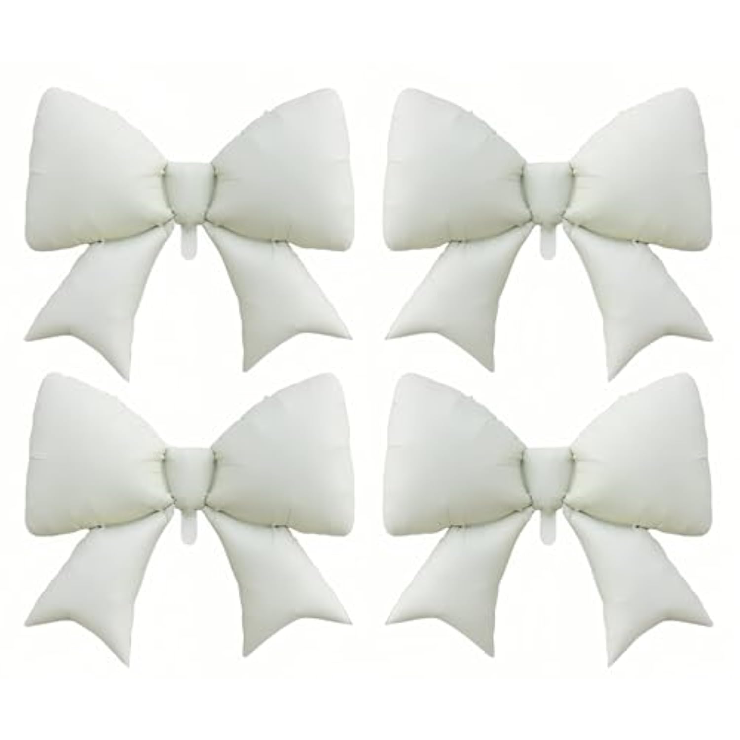 4Pc Giant White Bow Balloons (38") Coquette, Wedding, & Minimalist Party Decor