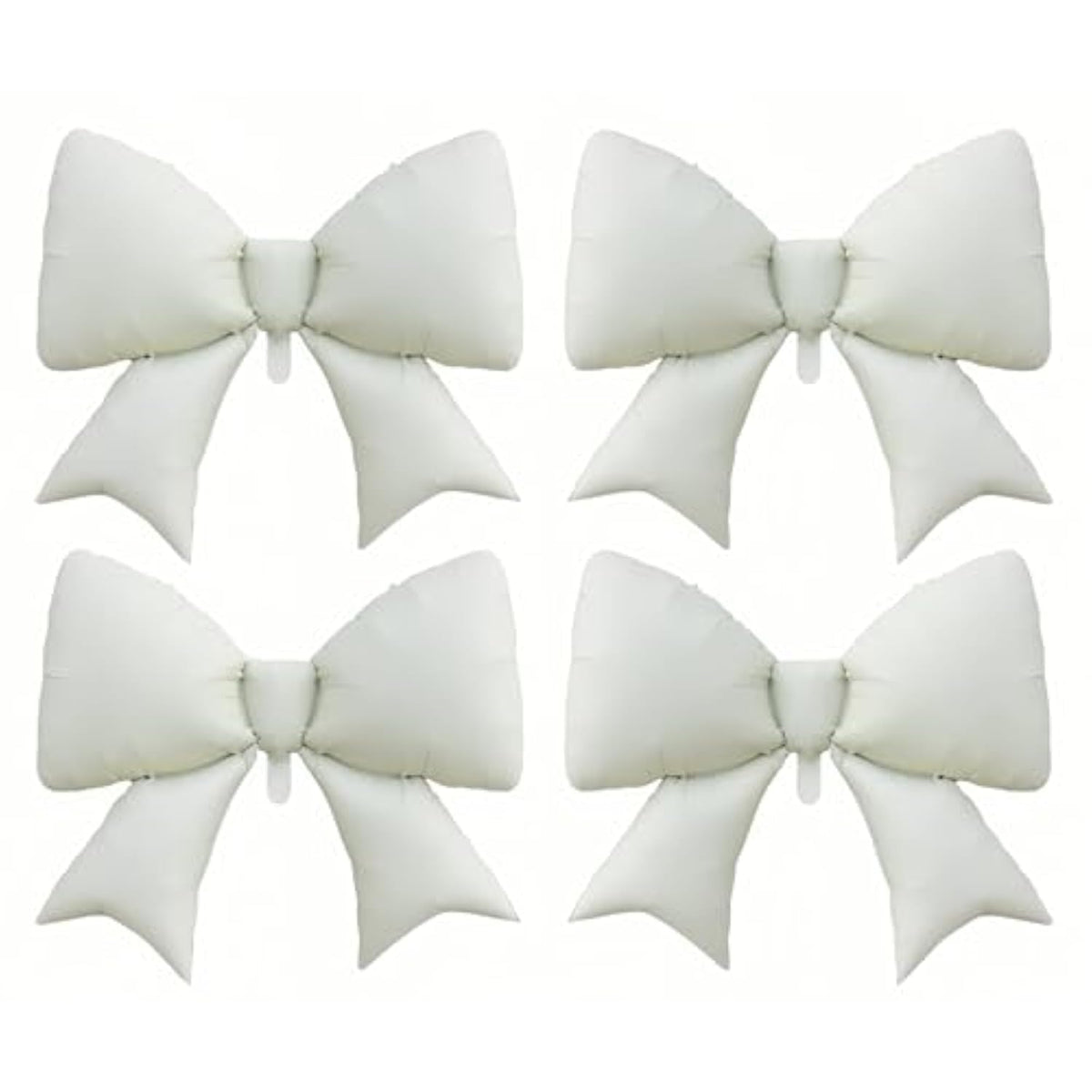 4Pc Giant White Bow Balloons (38") Coquette, Wedding, & Minimalist Party Decor