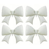 4Pc Giant White Bow Balloons (38") Coquette, Wedding, & Minimalist Party Decor
