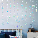 Iridescent Under The Sea Party Decorations Holographic Bubble Garlands Decoration Mermaid Birthday Decor For Ocean Theme Sea Shell Baby Shower Summer Beach Pool Nautical Theme Party Supplies