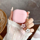 Cute Pink Case For Airpods 4 Cover For Girl Women With Pom Pom Flower Keychain & Cleaner Kit, Soft Silicone Airpods Ipod 4 Gen Protective Cover Skin For Airpod 4 Pink