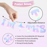 Pre-Strung Glitter Bachelorette Party Decorations, Iridescent Its Me Hi Im The Bride Its Me Bachelorette Party Banner, Bride Banner For Bachelor Party Favors