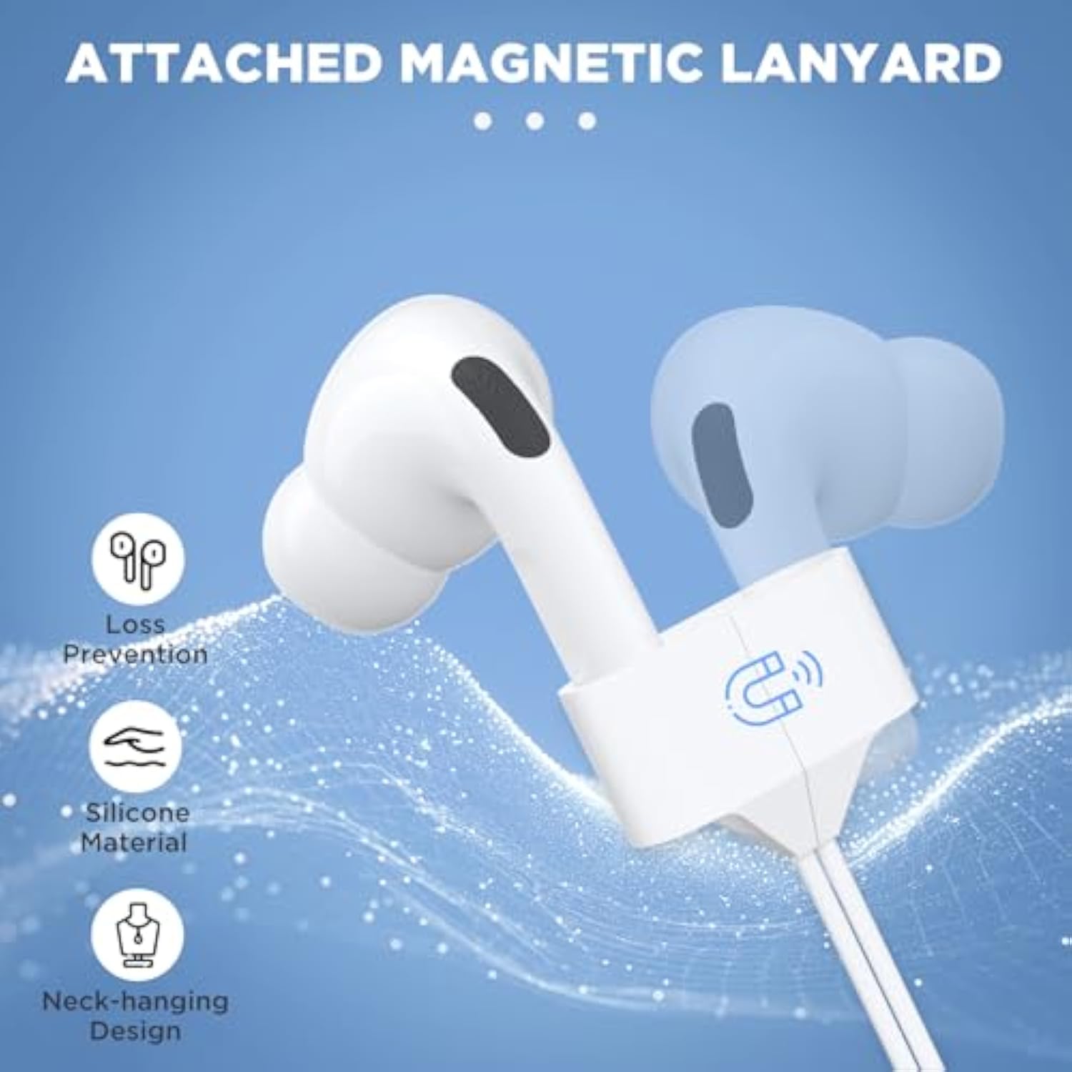 Single Replacement Right Earbud For Pro 1St Mode A2083 With Magnetic Lanyard, Wireless Bluetooth Earbud Only Compatible With Pro 1St Right Ear Side - R Side