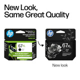 67Xl Black High-Yield Ink Cartridge | Works With Deskjet 1255, 2700, 4100, Envy 6000, 6400 Series | Eligible For Instant Ink | 3Ym57An | Packaging May Vary