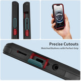 Heavy Duty Shockproof Rugged Case for iPhone 16e and 17e, Black and Red Colors, Compatible with 6.1 Inch USB C Devices