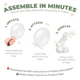 Balloon Garland Arch Kit – 146 Pcs Sage Green, White, Metallic Gold & Confetti Balloons For Baby Shower, Birthday, Gender Reveal, Wedding Party – Diy Kit By