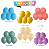 60pcs Rainbow Latex Balloons, 12inch Assorted Colors for Boho Birthday Decor